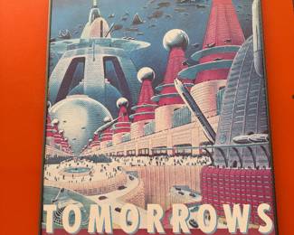 Framed Original "Future City: Yesterday's Tomorrows" Exhibition Poster by Frank R. Paul (37"H x 24"W)