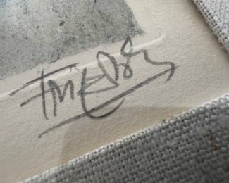 Framed Original Etching "La Voyage" Signed Johnny Friedlaender - Edition 85/95 (14"W x 17"H - Comes with COA)