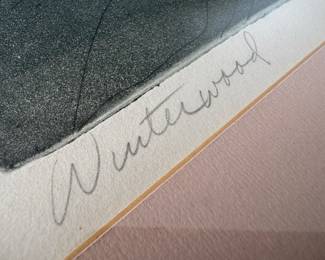 Framed Original Trial Proof on Paper "Winterwood' Signed Wildenberg '74 (30-1/2"H x 24"W)