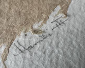 Framed Original Mixed Media on Paper Collagraph Signed - Edition 82/250 (16"W x 19-1/2"H)