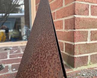 Vintage Rustic Steel Pyramid Wind Bell