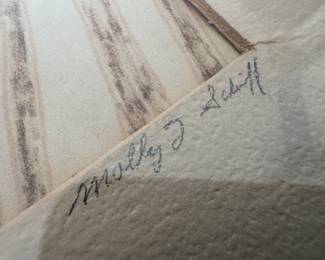 Framed Original Lithograph on Paper "Foreign Facades" Signed Molly J Schiff (12"W x 12"H)