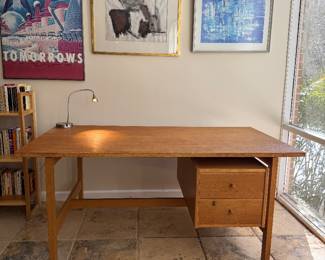 MCM Getama Executive 2 Drawer Floating Desk Designed by Hans Wegner (32-1/2"D x 60-1/2"W x 26-1/2"H)