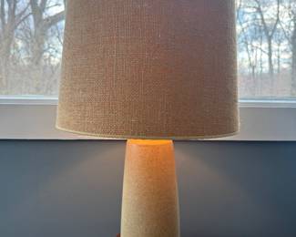 MCM Ceramic Base with Teak Stem Table Lamp Designed by Gordon and Jane Martz for Marshall Studios