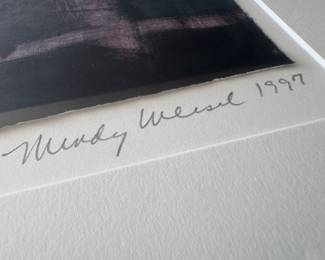 Framed Original Watercolor on Paper "Burgundy Days" Signed Mindy Weisel 1997 (19"H x 22"W)