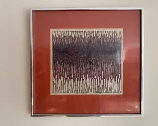 Framed Original Etching on Paper "Reflection" Signed De Jong 5/76 - Edition 3/6 (15"W x 15"H)