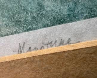 Framed Original Abstract Etching "MInature" Signed Phil Cook (20-1/2"W x 16-1/2"H)