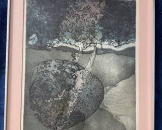 Framed Original Trial Proof on Paper "Winterwood' Signed Wildenberg '74 (30-1/2"H x 24"W)