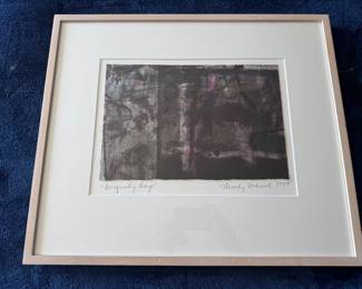 Framed Original Watercolor on Paper "Burgundy Days" Signed Mindy Weisel 1997 (19"H x 22"W)