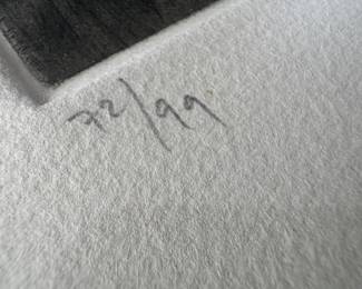 Framed Original Abstract Lithograph "Untitled" Signed Arthur Luiz Piza - Edition 72/99 (21"W x 27"H) 