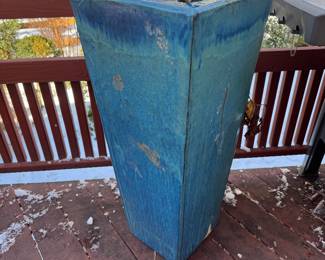 Large Teal Glazed Ceramic Outdoor Planter 