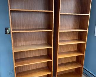 Vintage Teak 5 Tier Bookshelves (30-1/2"W x 11-1/2"D x 83"H / each)