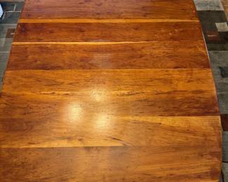 MCM Teak Extension Rounded Rectangular Dining Table with Hidden Leaf Storage (40"W x 28-1/2"H x 67-1/2"L with 2 - 15"L Additional Leaves) 