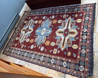 Handmade Wool Kazak Rug (96"L x 70"W)
