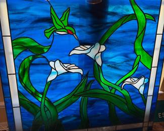 STUNNING 4 ft square stained glass commissioned by local artist!!  NO DISCOUNT-$800