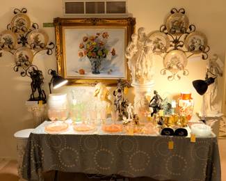 Oakville Estate Sale ~ Collectibles ~ UNUSED Kitchen Items ~ Furniture ~ Statuary ~ Household ~ MORE ~ Items Located In The Living Room
