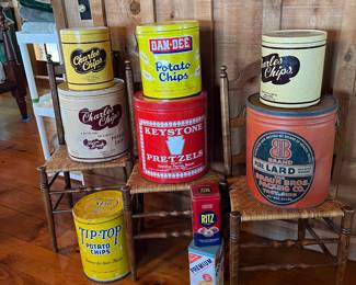 Vintage and antique tins- nice graphics