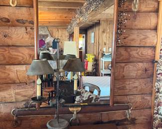 Handmade mirror made out of horse hames
