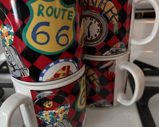 ROUTE 66 MUGS AND CHINA SET
