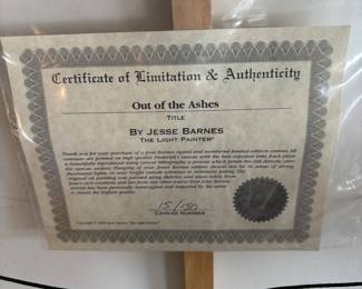 CERTIFICATE FOR JESSSE BARNES