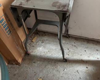 METAL TYPEWRITER TABLE