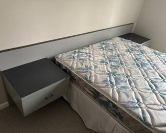 headboard with two bedside tables