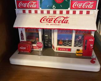 Lighted Danbury Mint "The Coca-Cola Soda Fountain Clock"
