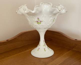 Fenton Compote and Bell to match