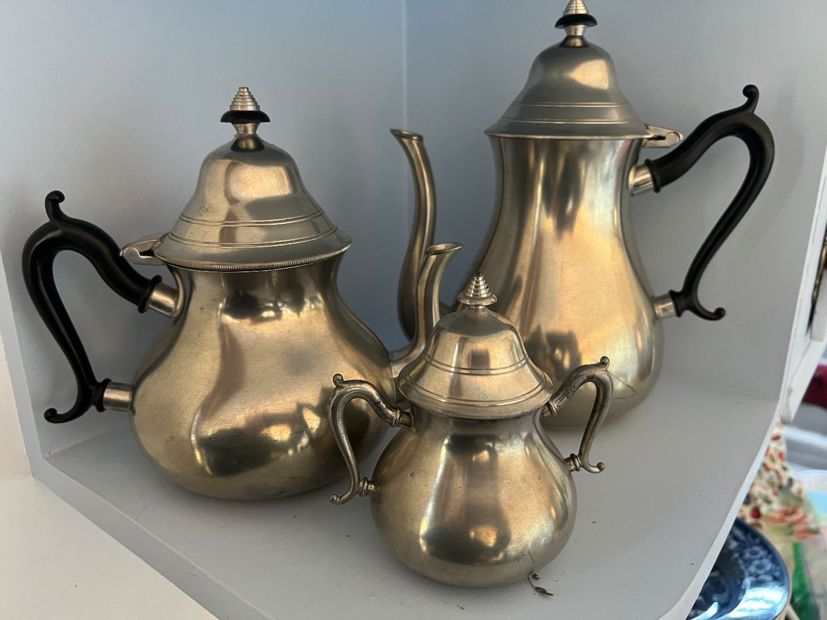 Pewter tea set