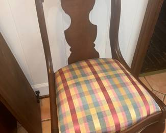 Set of 6 chairs with upholstered seats