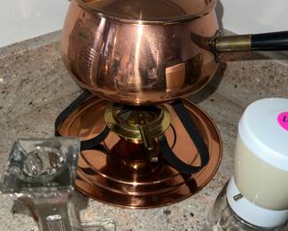 Copper fondue pot