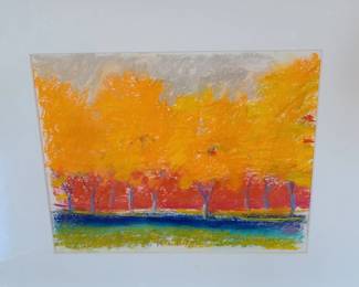 Wolf Kahn Pastel 8"x10", 1993, framed under glass