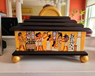 Artist made sarcophagus box.