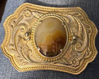 Agate belt buckle