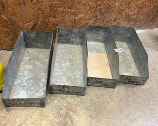 4 GALVANIZED BINS
