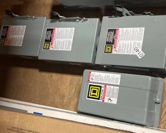 3 GENERAL DUTY SAFETY SWITCH BOXES, SQUARE D MOTOR