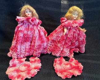 t Two Vintage Miniature Dolls