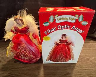 h Holiday Style Fiber Optic Angel Tree Topper  12 Inch