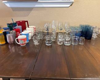 z Lot of 50 Glasses, Cups, and Mugs