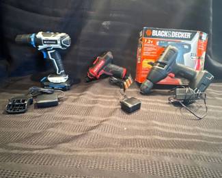 e Black  Decker, Craftsman and Bielmeier Cordless Drill Set
