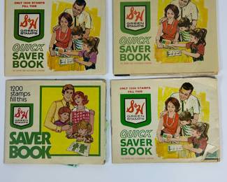 S&H Green Stamps Quick Saver Books Lot