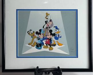 “The Fabulous Five” Limited Edition Sericel 1995 w/ COA Mickey Minnie Donald Pluto Goofy
