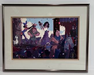 Hunchback of Notre Dame Commemorative Lithograph 1997 Limited Edition 412/500 Framed