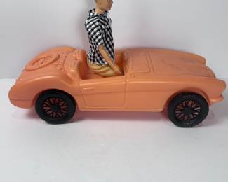  1960s Renzi Austin Healey Barbie Car with 1968 Mattel Ken Doll