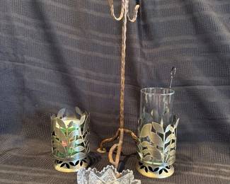 d Multi Use Wrought Iron Stand and Multiple Candle Holders