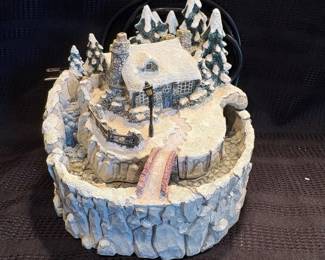 h Avon Thomas Kinkade Stonehearth Hutch Tabletop Waterfall Fountain