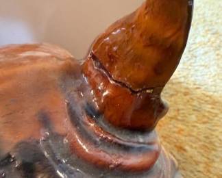 very large ceramic boxer dog repaired ear