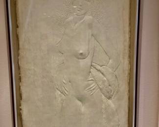 Frank Gallo The Dancer Cast Paper Relief Sculpture 