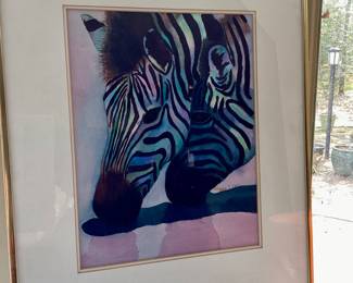 Retro zebra painting