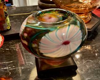 David Boutin Art Glass Vase